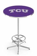 Texas Christian Horned Frogs Chrome Bar Table with Foot Ring