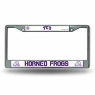 Texas Christian Horned Frogs Chrome License Plate Frame