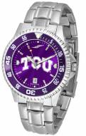 Texas Christian Horned Frogs Competitor Steel AnoChrome Color Bezel Men's Watch