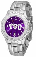 Texas Christian Horned Frogs Competitor Steel AnoChrome Men's Watch