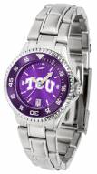 Texas Christian Horned Frogs Competitor Steel AnoChrome Women's Watch - Color Bezel