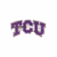 Texas Christian Horned Frogs Distressed Logo Cutout Sign
