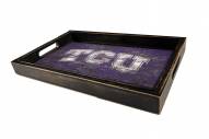 Texas Christian Horned Frogs Distressed Team Color Tray