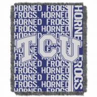 Texas Christian Horned Frogs Double Play Woven Throw Blanket