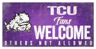 Texas Christian Horned Frogs Fans Welcome Sign