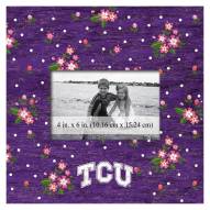 Texas Christian Horned Frogs Floral 10" x 10" Picture Frame