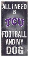 Texas Christian Horned Frogs Football & My Dog Sign