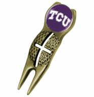 Texas Christian Horned Frogs Gold Crosshairs Divot Tool