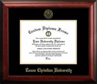 Texas Christian Horned Frogs Gold Embossed Diploma Frame
