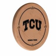 Texas Christian Horned Frogs Laser Engraved Wood Sign