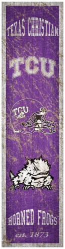 Texas Christian Horned Frogs Heritage Banner Vertical Sign