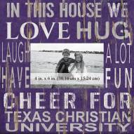 Texas Christian Horned Frogs In This House 10" x 10" Picture Frame