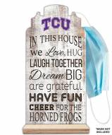 Texas Christian Horned Frogs In This House Mask Holder