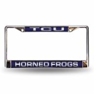 Texas Christian Horned Frogs Laser Chrome License Plate Frame