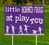 Texas Christian Horned Frogs Little Fans at Play 2-Sided Yard Sign