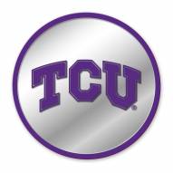 Texas Christian Horned Frogs Modern Disc Mirrored Wall Sign