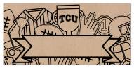 Texas Christian Horned Frogs Name Banner Coloring Sign