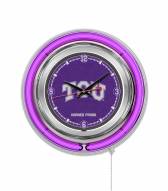Texas Christian Horned Frogs Neon Clock