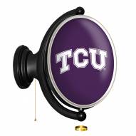Texas Christian Horned Frogs Oval Rotating Lighted Wall Sign