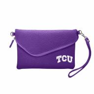 Texas Christian Horned Frogs Pebble Fold Over Purse