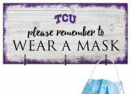 Texas Christian Horned Frogs Please Wear Your Mask Sign