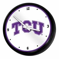 Texas Christian Horned Frogs Retro Lighted Wall Clock