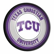 Texas Christian Horned Frogs Round Slimline Lighted Wall Sign