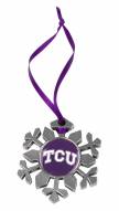 Texas Christian Horned Frogs Snow Flake Ornament