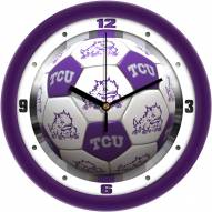 Texas Christian Horned Frogs Soccer Wall Clock