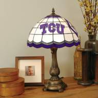 Texas Christian Horned Frogs Stained Glass Tiffany Table Lamp