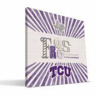 Texas Christian Horned Frogs State Canvas Print