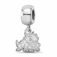 Texas Christian Horned Frogs Sterling Silver Extra Small Bead Charm