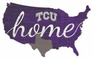 Texas Christian Horned Frogs USA Cutout Sign