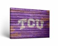 Texas Christian Horned Frogs Weathered Canvas Wall Art