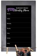 Texas Christian Horned Frogs Weekly Menu Chalkboard with Frame
