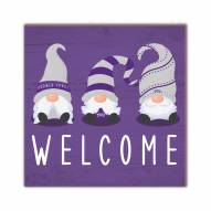 Texas Christian Horned Frogs Welcome Gnomes 10" x 10" Sign