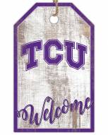 Texas Christian Horned Frogs Welcome Team Tag 11" x 19" Sign