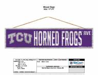 Texas Christian Horned Frogs Wood Avenue Sign