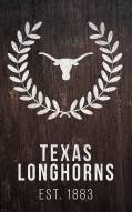 Texas Longhorns 11" x 19" Laurel Wreath Sign