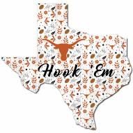 Texas Longhorns 12" Floral State Sign