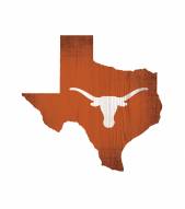 Texas Longhorns 12" Team Color Logo State Sign