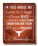 Texas Longhorns 16" x 20" In This House Canvas Print