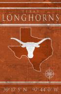 Texas Longhorns 17" x 26" Coordinates Sign