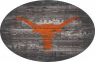 Texas Longhorns 46" Distressed Wood Oval Sign