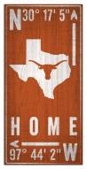 Texas Longhorns 6" x 12" Coordinates Sign