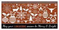 Texas Longhorns 6" x 12" Merry & Bright Sign