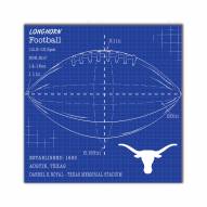 Texas Longhorns Ball Blueprint 10" x 10" Sign