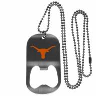 Texas Longhorns Bottle Opener Tag Necklace