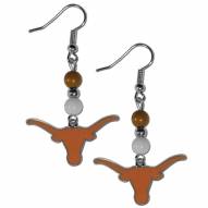 Texas Longhorns Fan Bead Dangle Earrings