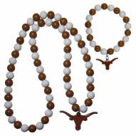 Texas Longhorns Fan Bead Necklace & Bracelet Set